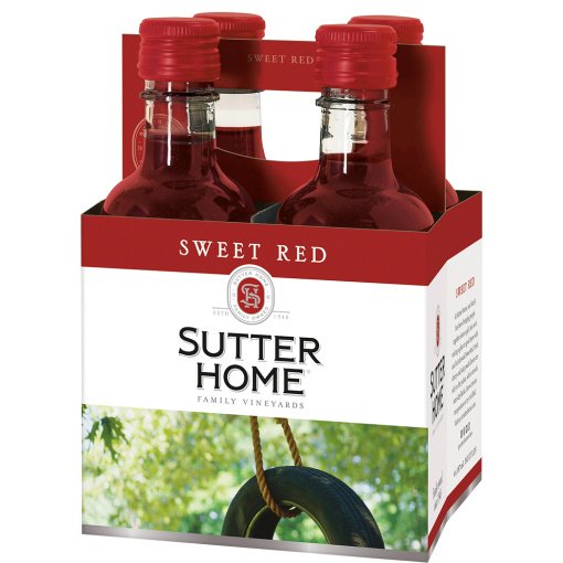 SUTTER HOME SWEET RED 4PK 187ML