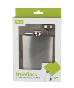 TRUE STAINLESS STEEL FLASK 6OZ